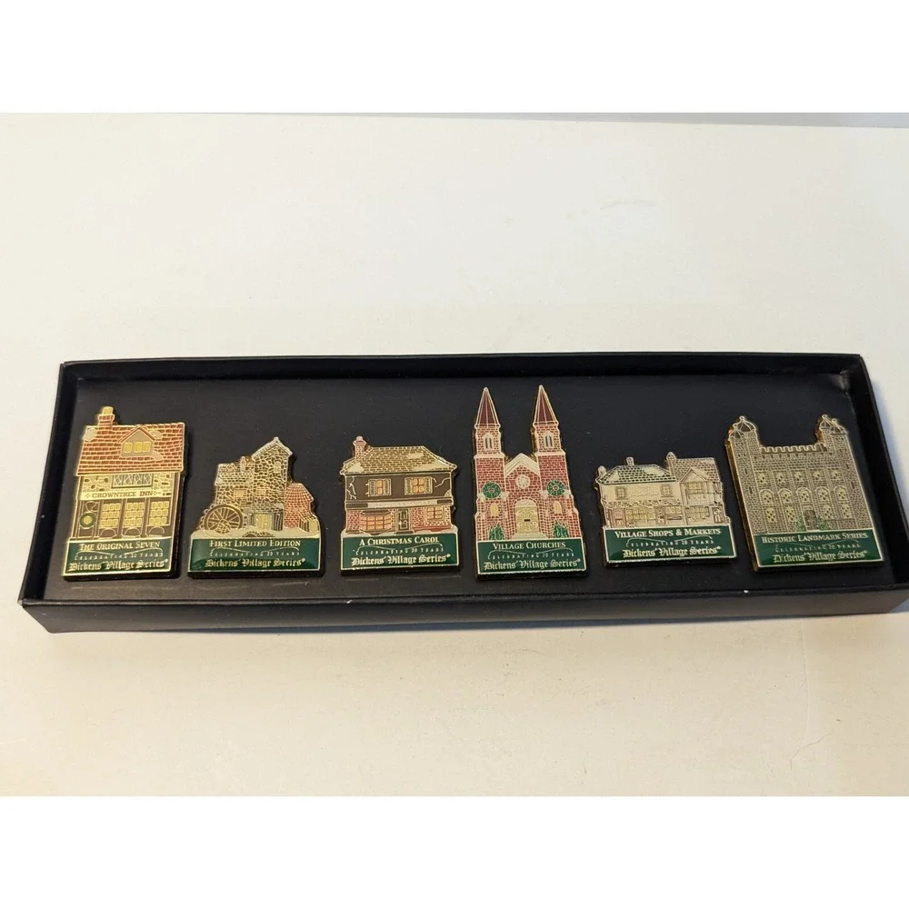 Dept 56 Dickens' Village Series‎ 20th Anniversary History Pins Enamel